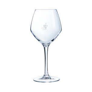 6 verres à pied jaugés 35 cl Cabernet Vins Jeunes - Chef&Sommelier