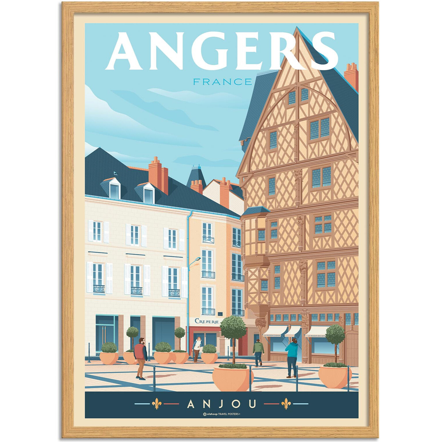 Affiche - Angers - Olahoop Travel Posters