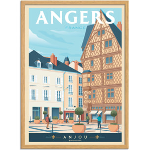 Affiche - Angers - Olahoop Travel Posters