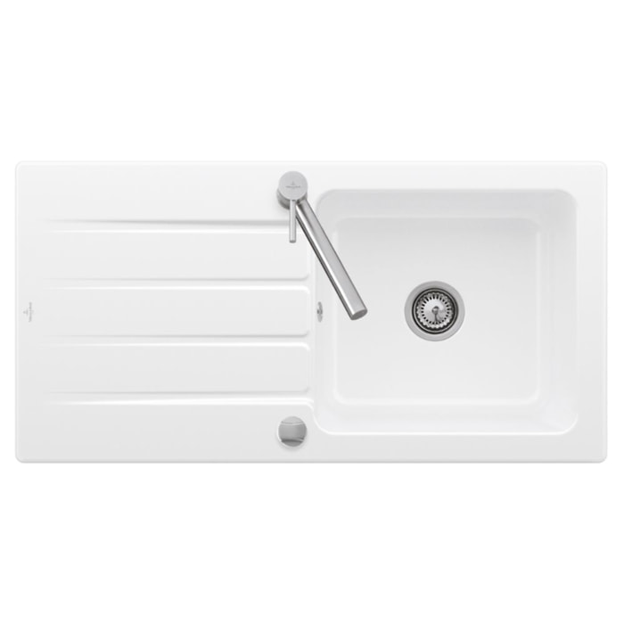 Evier 100 x 51 cm Architectura 60 Blanc vidage automatique inclus