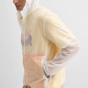 Cortavientos MUNICH streetwear de poliamida naranja