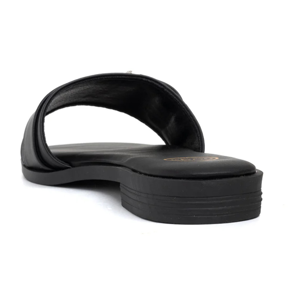 Ciabatta con maxi-fibbia - NERO