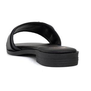 Ciabatta con maxi-fibbia - NERO