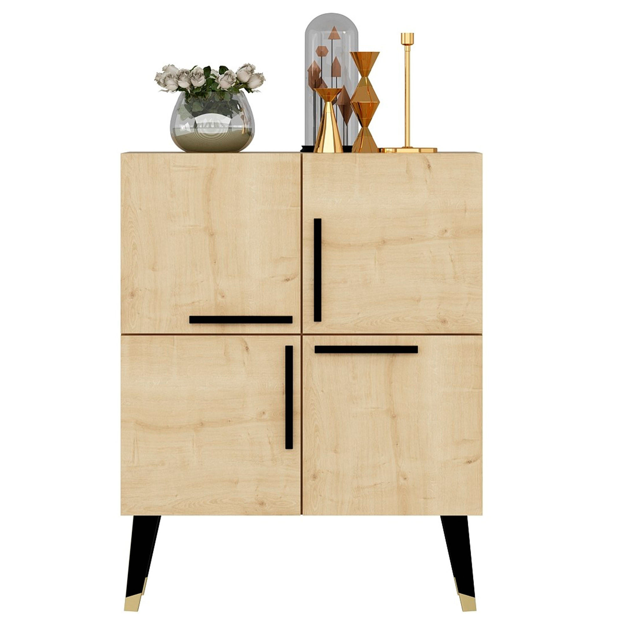 Mueble de safiro roble con 100% tablero aglomerado rechapado en melamina.