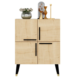 Mueble de safiro roble con 100% tablero aglomerado rechapado en melamina.