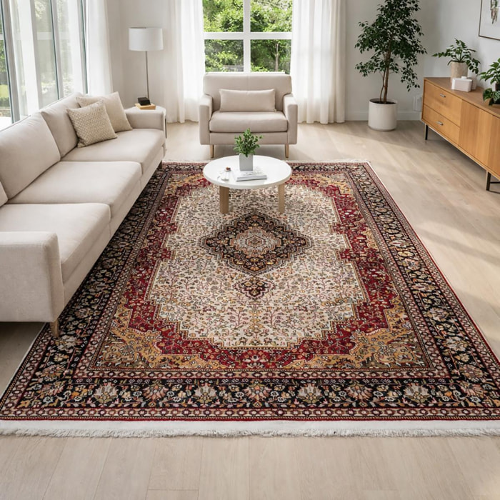 Authentique tapis d'orient, noué à la main
