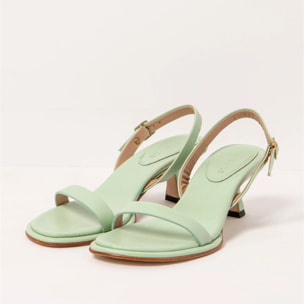 Sandalias con tacón S3164 NAPPA PASTEL GREEN/ GLERA color Pastel green