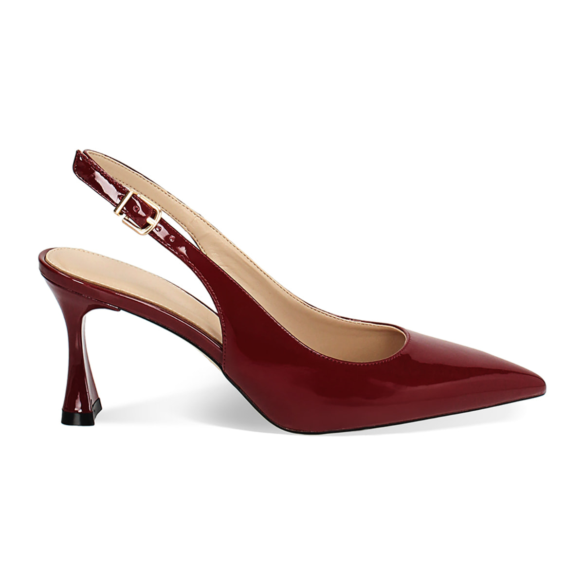Décolleté slingback donna cherry, tacco 7,5 cm