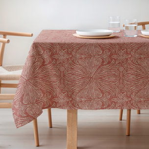 Nappe imprimée anti-tâches NIKOL TERRACOTA