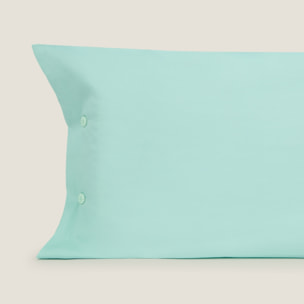 Funda de almohada algodón percal Best color azul turquesa 100% Algodón percal