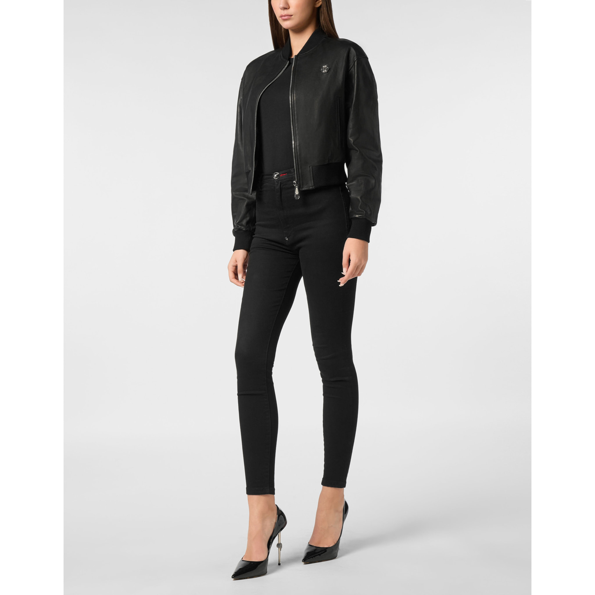 PHILIPP PLEIN Leather Bomber