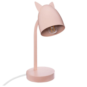 Lampe à poser à oreilles H.31cm métal rose
