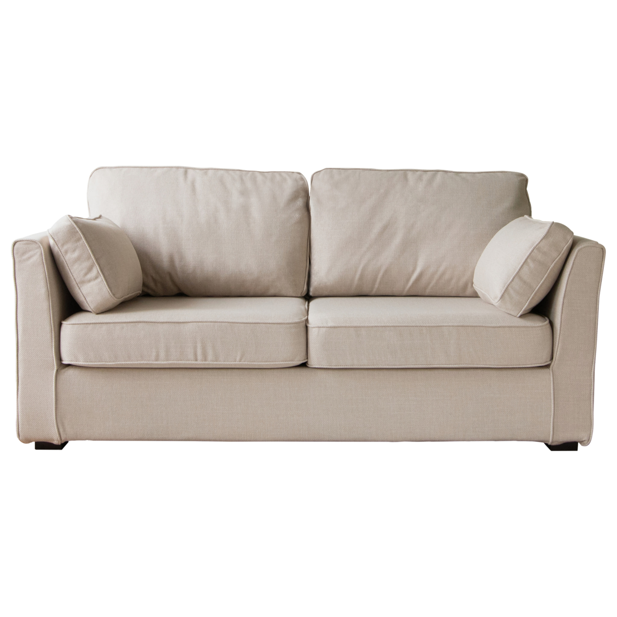 Canapé droit 3 places beige EMILE