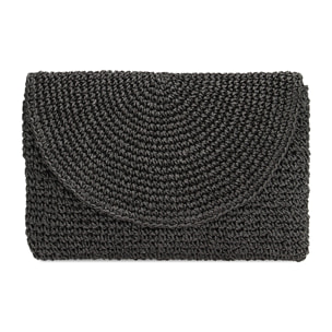 Pochette mare nera in paglia
