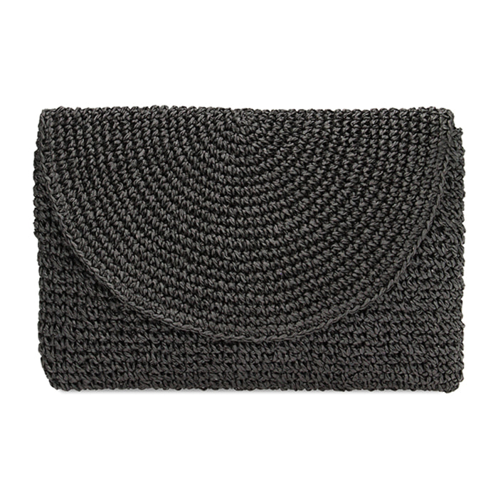 Pochette mare nera in paglia