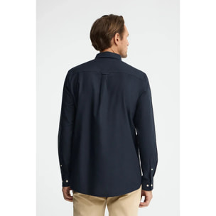 Camisa oxford azul marino de corte regular y logo Rigby Go