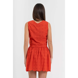 Kocca - Top da donna smanicato in cotone con bottoni Donna