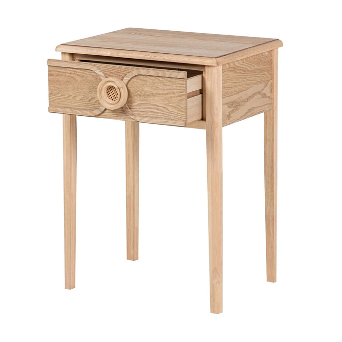 Mesita De Noche Mdf Marron 48x35x65 Cm