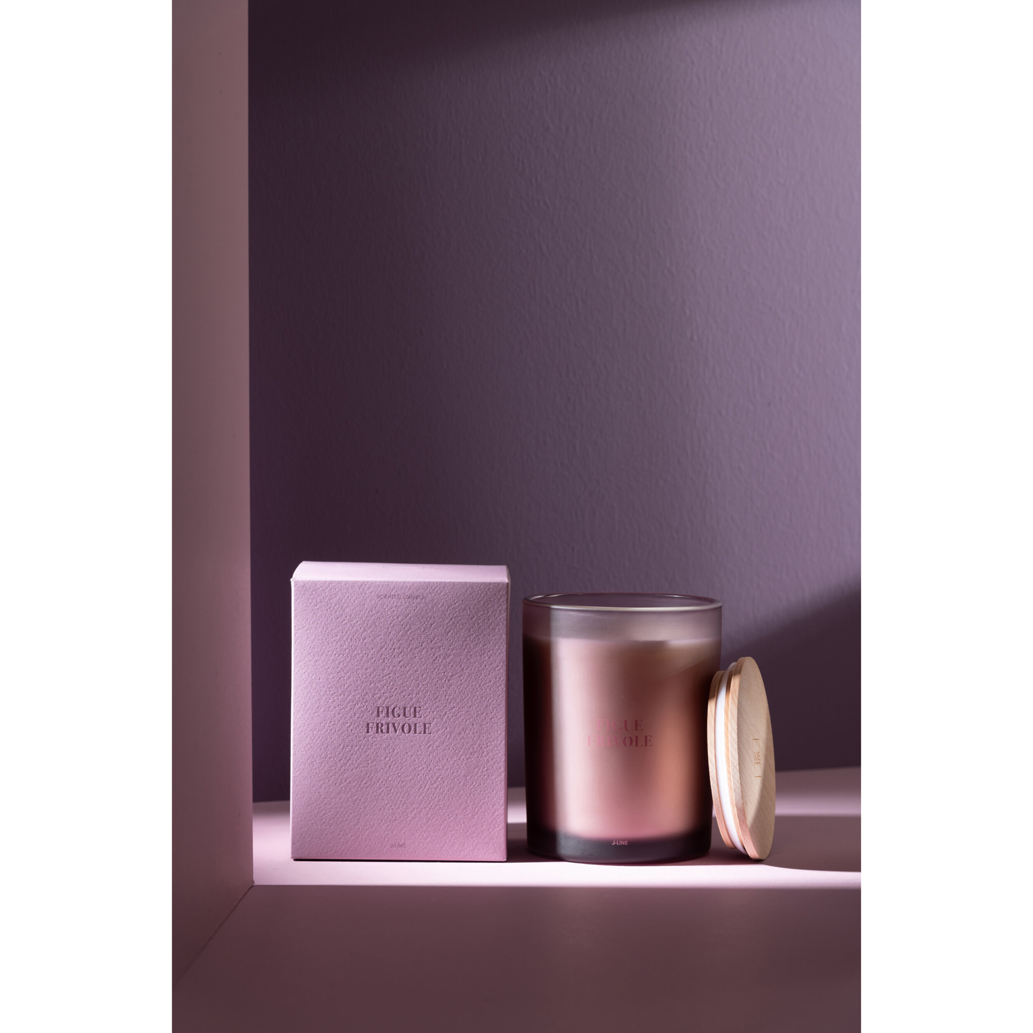 J-Line bougie parfumée Accords Essentiels - Figue Frivole - mauve - 52H