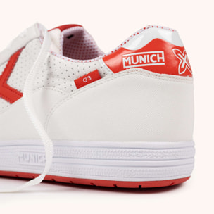 MUNICH G-3 455 Zapatillas de Fútbol Sala Técnicas Blanco y Rojo