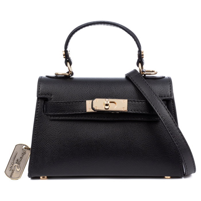 Asciano borsa a mano in pelle autentica Palmellato con chiusura design esclusivo e tracolla