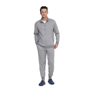 Completo loungewear uomo spider in maglina con zip Noidinotte