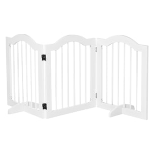 Barrera de Seguridad Plegable de Perros Pequeños con 2 Soportes 154,5x29,5x61 cm