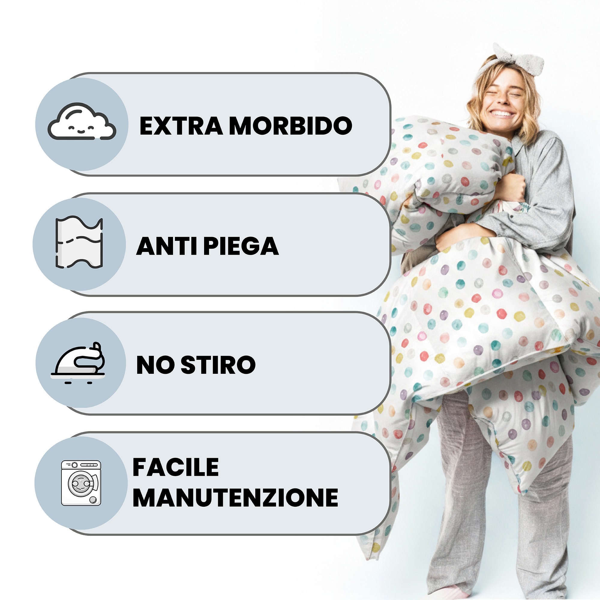 TRAPUNTA INVERNALE BASIC, 200gr, Doubleface, Microfibra, Made in Italy - BALLOON