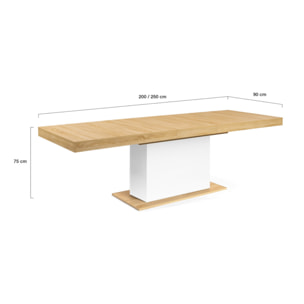 Table à manger extensible Tania - Bois - Blanc