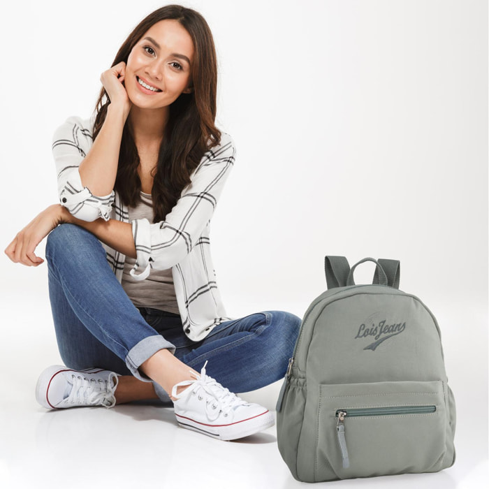 Bolso Mochila Mujer Lois Pyramid Verde Kaki