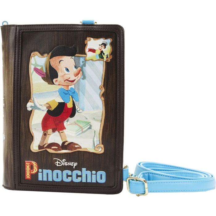 Disney Pinocchio Borsa a Tracolla Convertibile in Zaino Stile Libro 30cm Loungefly