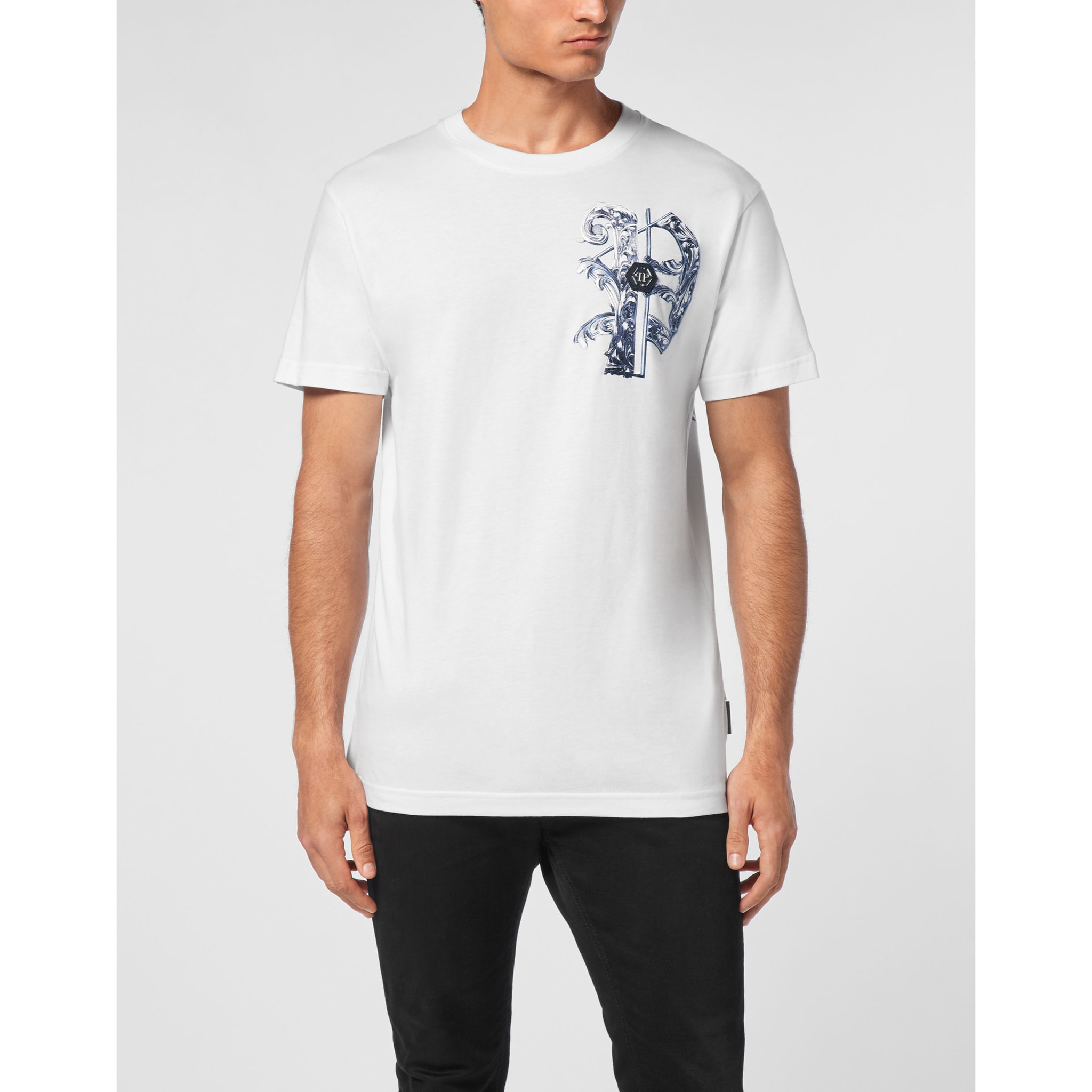 PHILIPP PLEIN T-Shirt Round Neck SKULL