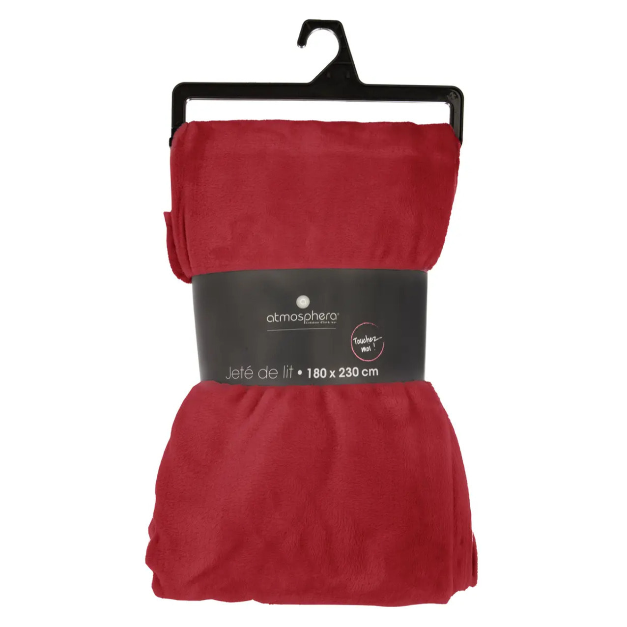 Plaid flanelle rouge 180x230cm