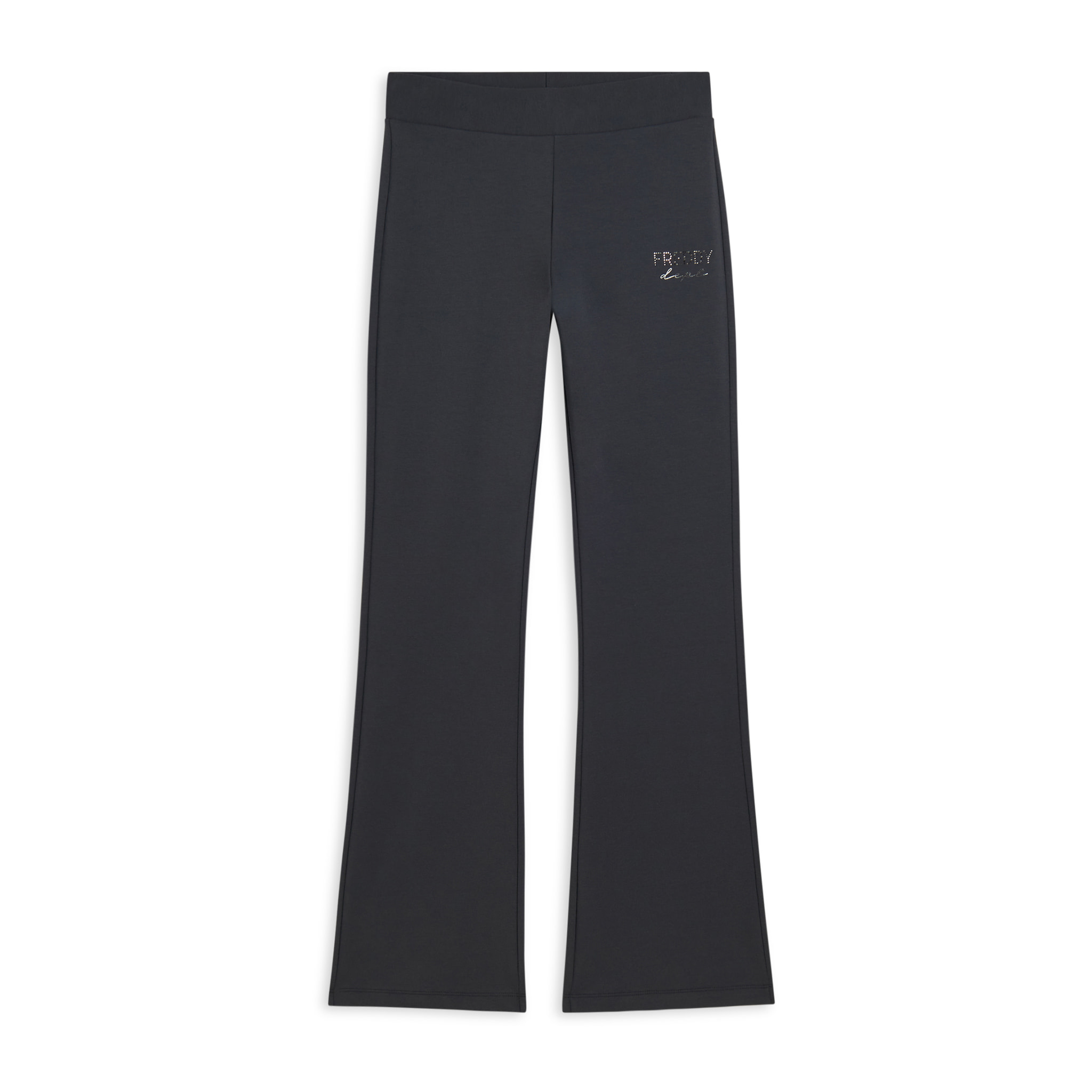 Pantaloni flare in felpa elasticizzata