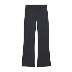 Pantaloni flare in felpa elasticizzata