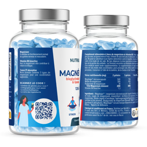 Nutri&Co Magnésium Bisglycinate + Vitamine B6 Stress & Tonus - 120 gélules Vegan