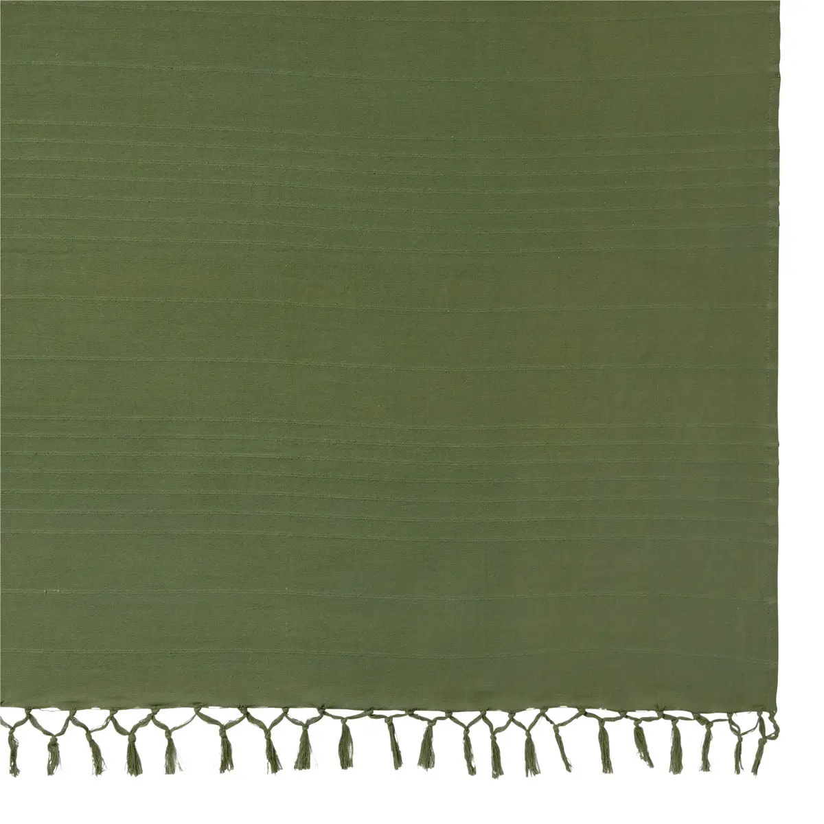 Jeté de lit Anjali 230x250 vert kaki en coton