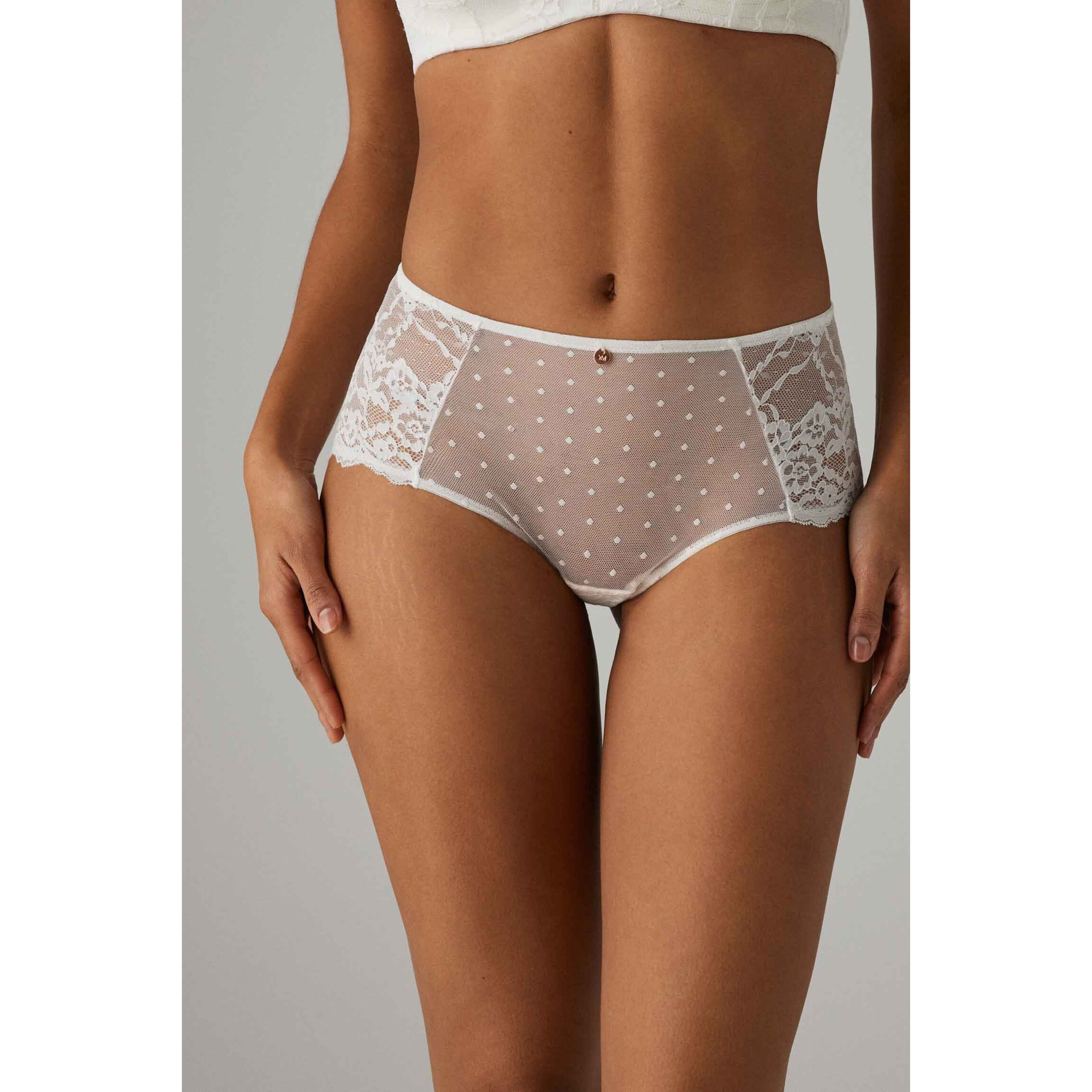 Mutandina alta maxi lingerie color avorio