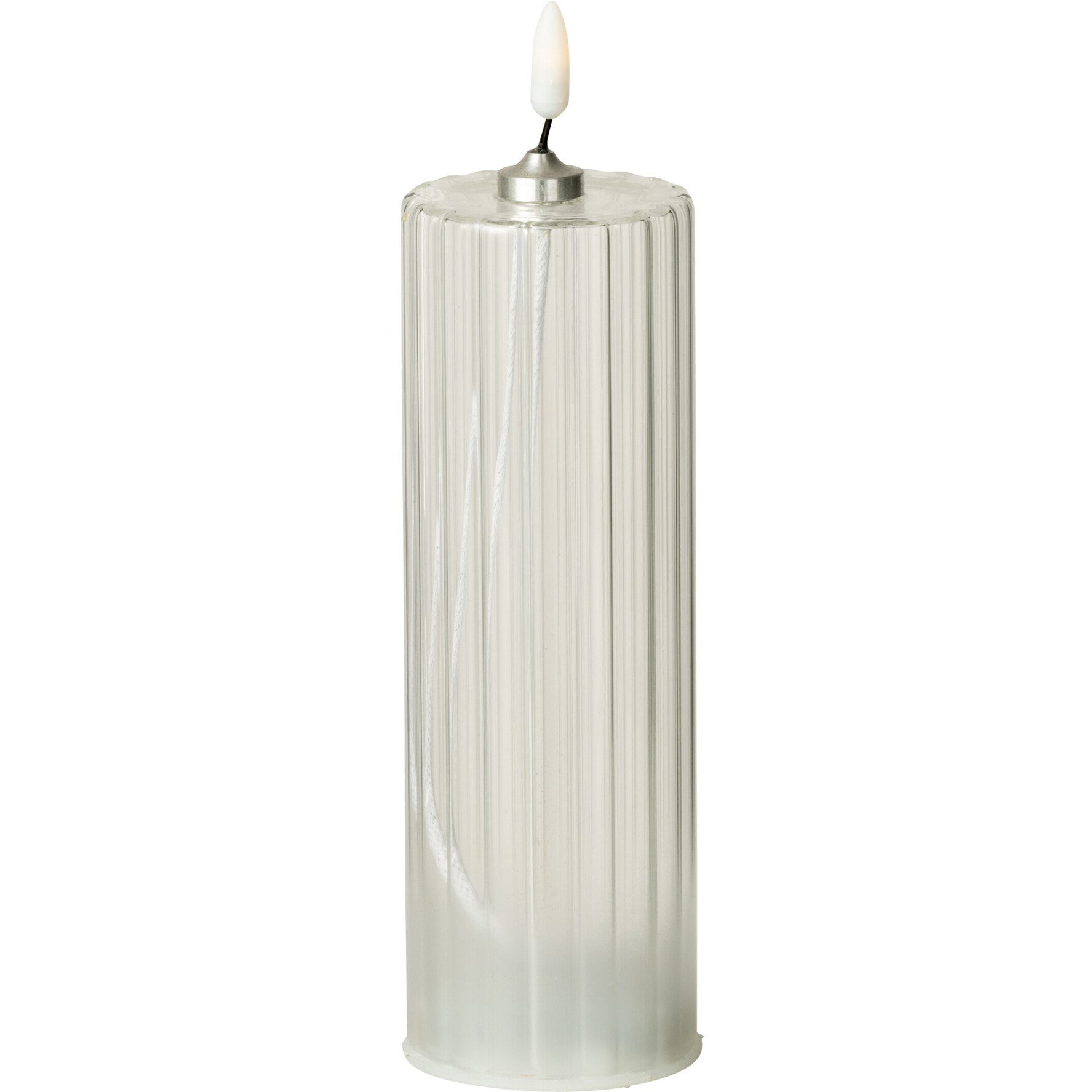 J-Line bougie Rayures - verre - transparent - large - LED