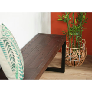 Banc Bois recyclé pieds métal 140 cm SAMOA