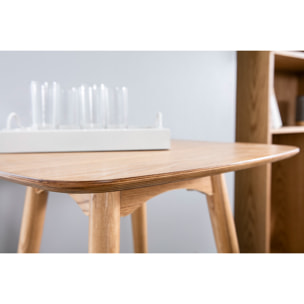 Table haute carrée frêne scandinave L60 cm BALTIK