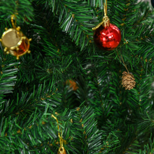 árbol de Navidad Artificial 210 cm Ignífugo con 1036 Ramas Adornos Decorativos