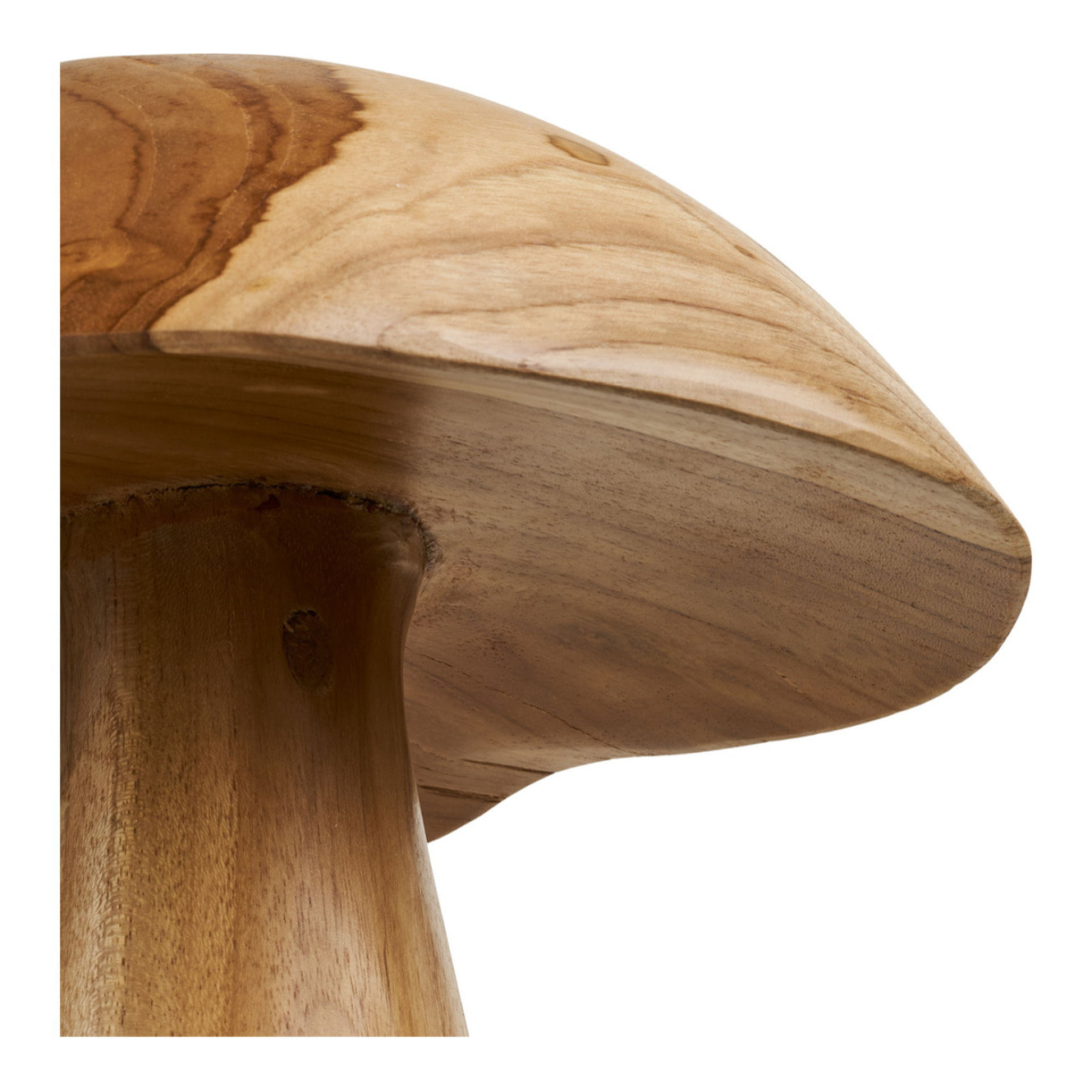 Funghi decorativi Kodi in teak naturale, set di 2
