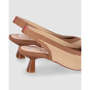 Zapatos de Tejido - Beig - Tacón: 4 cm