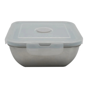 Lunch box en inox avec couvercle à clips Fackelmann Move