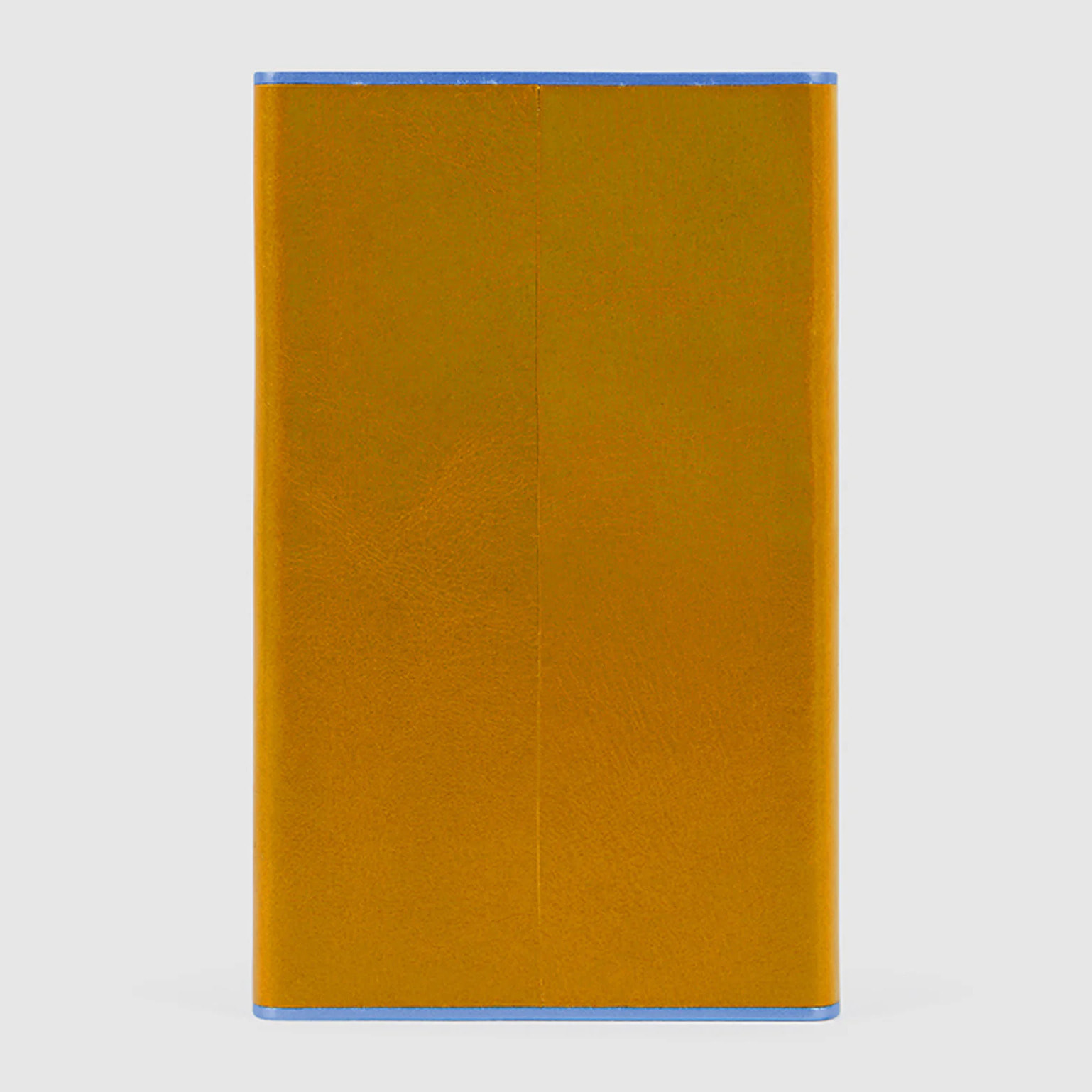 Piquadro Portacarte automatico in metallo e pelle, schermato con protezione RFID