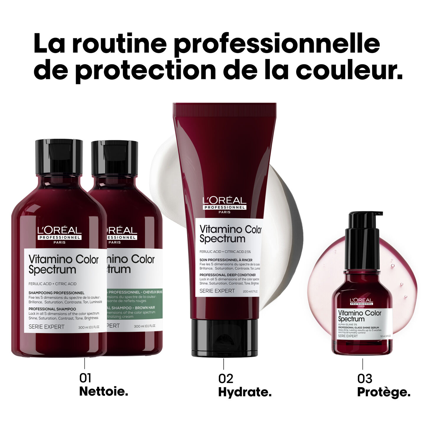 Série Expert Vitamino Color Spectrum - Shampoing Neutralisant Vert 300 ml
