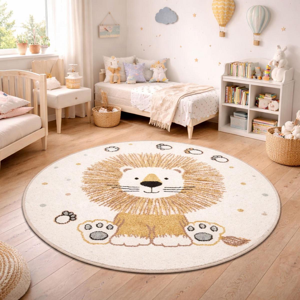 Tapis enfant Lion beige Tuco