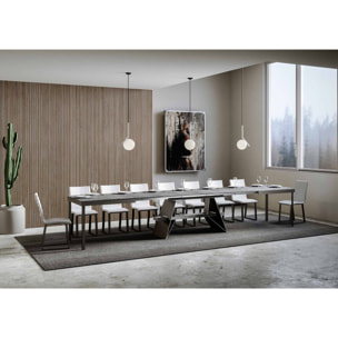 Tavolo allungabile 90x180/440 cm Baita Evolution Cemento telaio Antracite