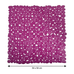 Tapis Fond de douche PVC GALETS 53x53cm Violet MSV